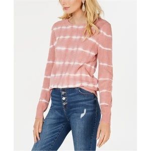 2 INC Pink Cotton Tie-Dye Sweaters Size S